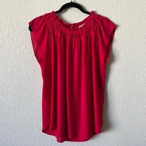 Red no sleeve top